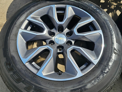20" Chevy Silverado 1500 Tahoe OEM 5915 5916 wheels rims BRIDGESTONE SET