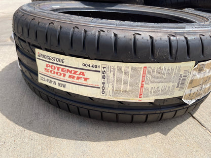 (4) 225/45/19 Bridgestone Potenza S001 RFT tires 225/45R19 92W BRAND NEW!