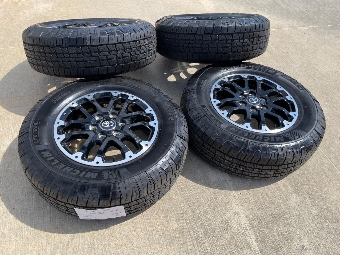 18" Toyota Tundra TRD OEM black wheels rims 75273 Sequoia SET MICHELIN NEW