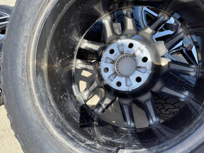 20" GMC Sierra Yukon Chevy BLACK OEM wheels rims 5914 tires GOODYEAR A/T NEW