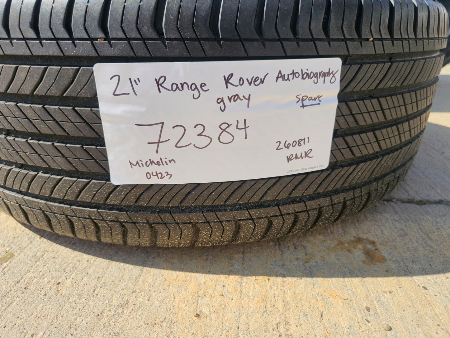 (1) 21" Range Rover Autobiography OEM Land wheel rim 72384 spare NEW