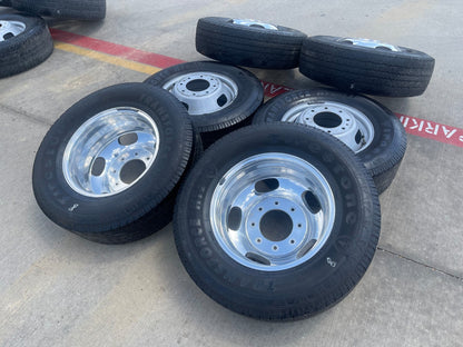 17" Ford F-350 Dually OEM 3618 3619 rims wheels SET tires FIRESTONE
