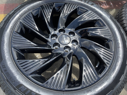 22" Lincoln Navigator OEM 10665 rims wheels BLACK LABEL 2025 2026 MICHELIN