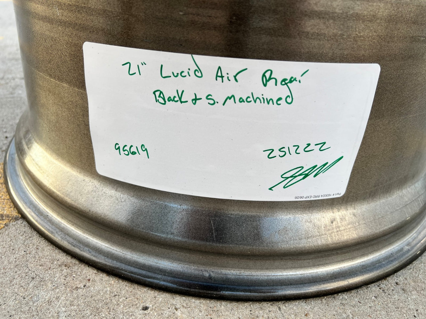 21" 21x9.5 Lucid Air OEM 95619 Grand Touring wheel rim REAR 2023 2024 2025 2026