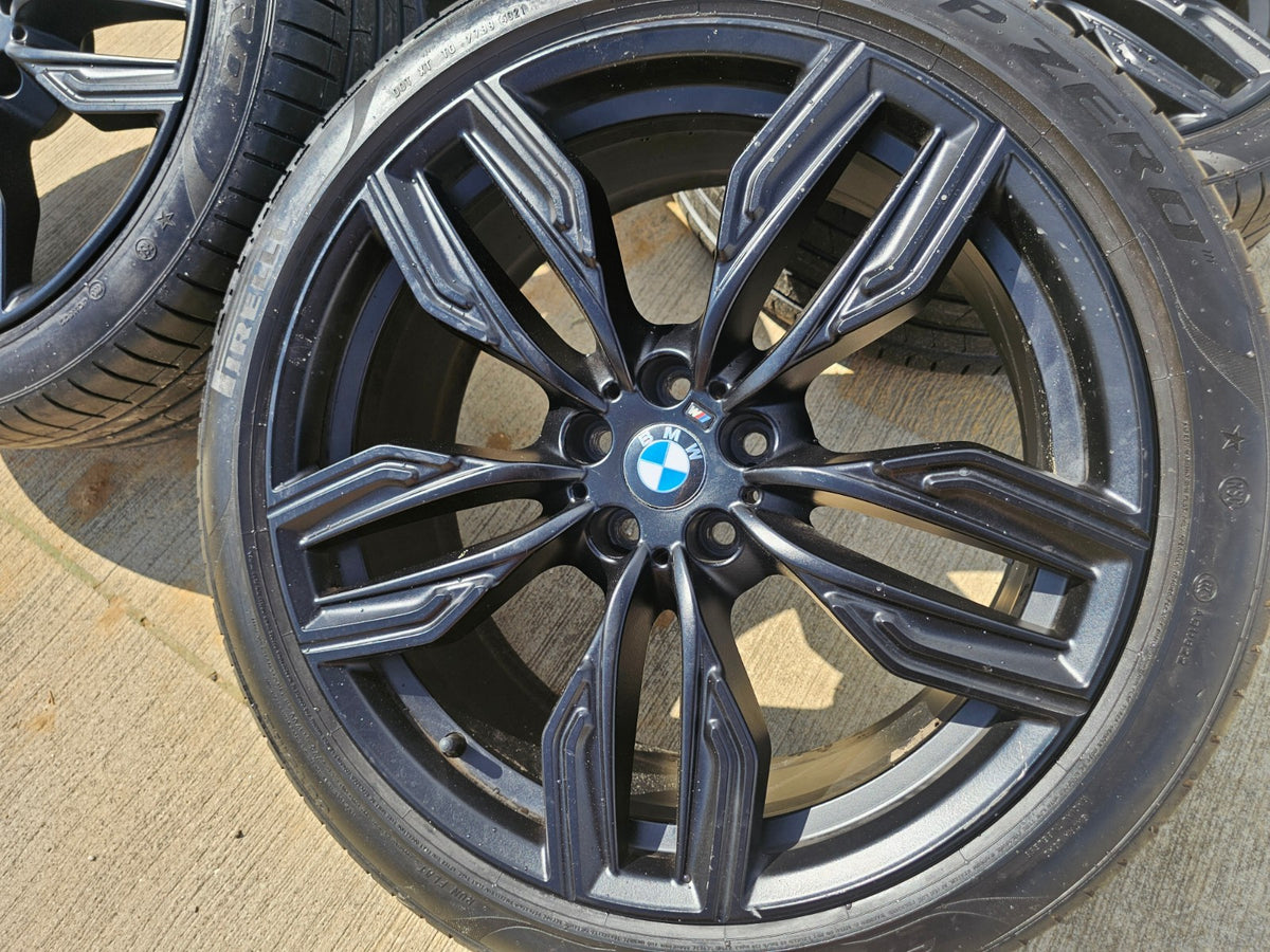 20" BMW M760i 740i 640i OEM 86343 86344 Series 760M SET black wheels rims tires