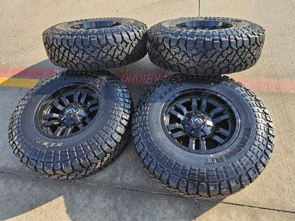 17" 17x9 Fuel Sledge D595 Jeep Wrangler wheels rims 5x114.3 5x4.5 5x5 5x127