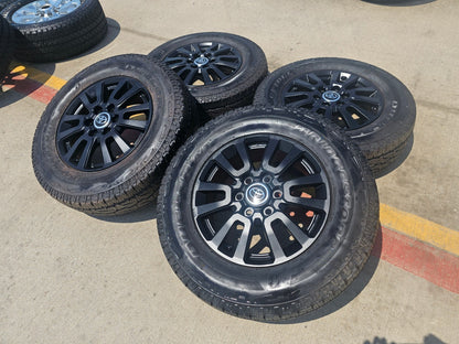 18" Toyota Land Cruiser OEM 95953 wheels rims BLACK Tundra Sequoia A/T SET NEW