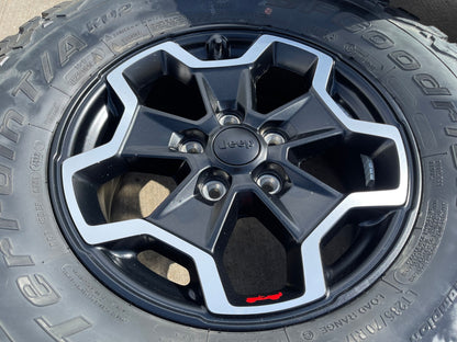 17" Jeep Wrangler Gladiator RUBICON OEM wheels rims tires 9237 black BFG KO2 A/T