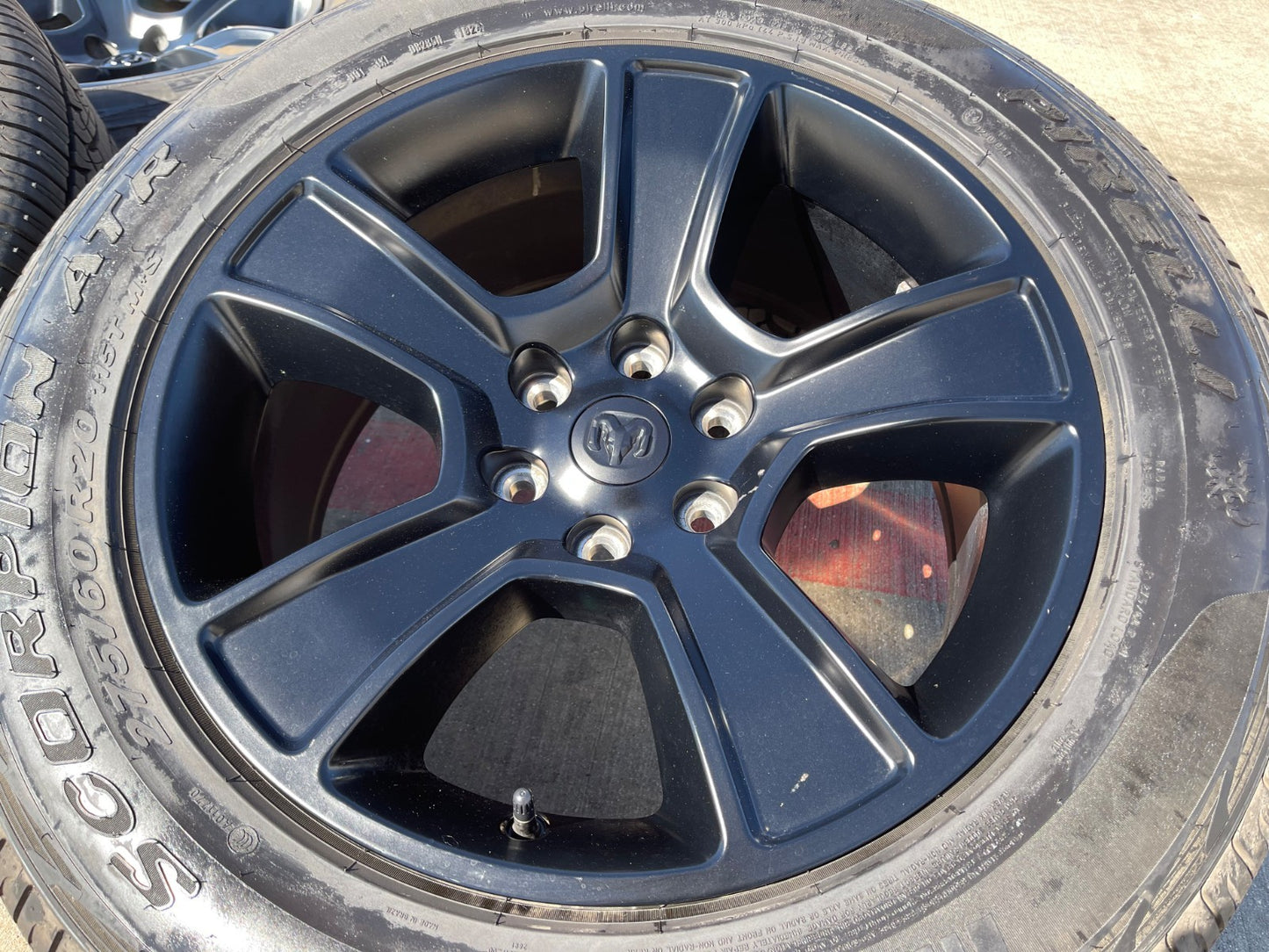 20" Dodge Ram 1500 OEM LIMITED Black 2676 2723 wheels rims PIRELLI A/TR