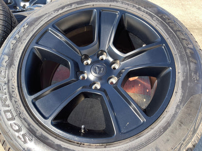 20" Dodge Ram 1500 OEM LIMITED Black 2676 2723 wheels rims PIRELLI A/TR