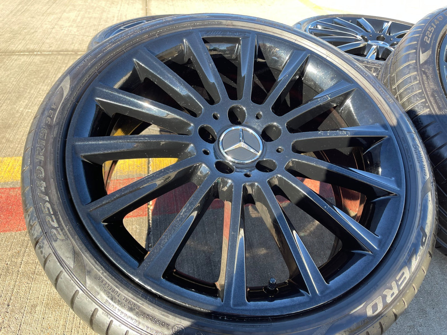 19" Mercedes AMG C E S Class OEM 85450 85451 wheels rims tires PIRELLI
