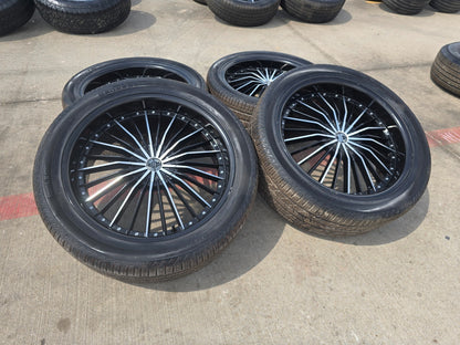 22" 22x9 2Crave N26 Jeep Grand Cherokee L Dodge Durango wheels rims tires