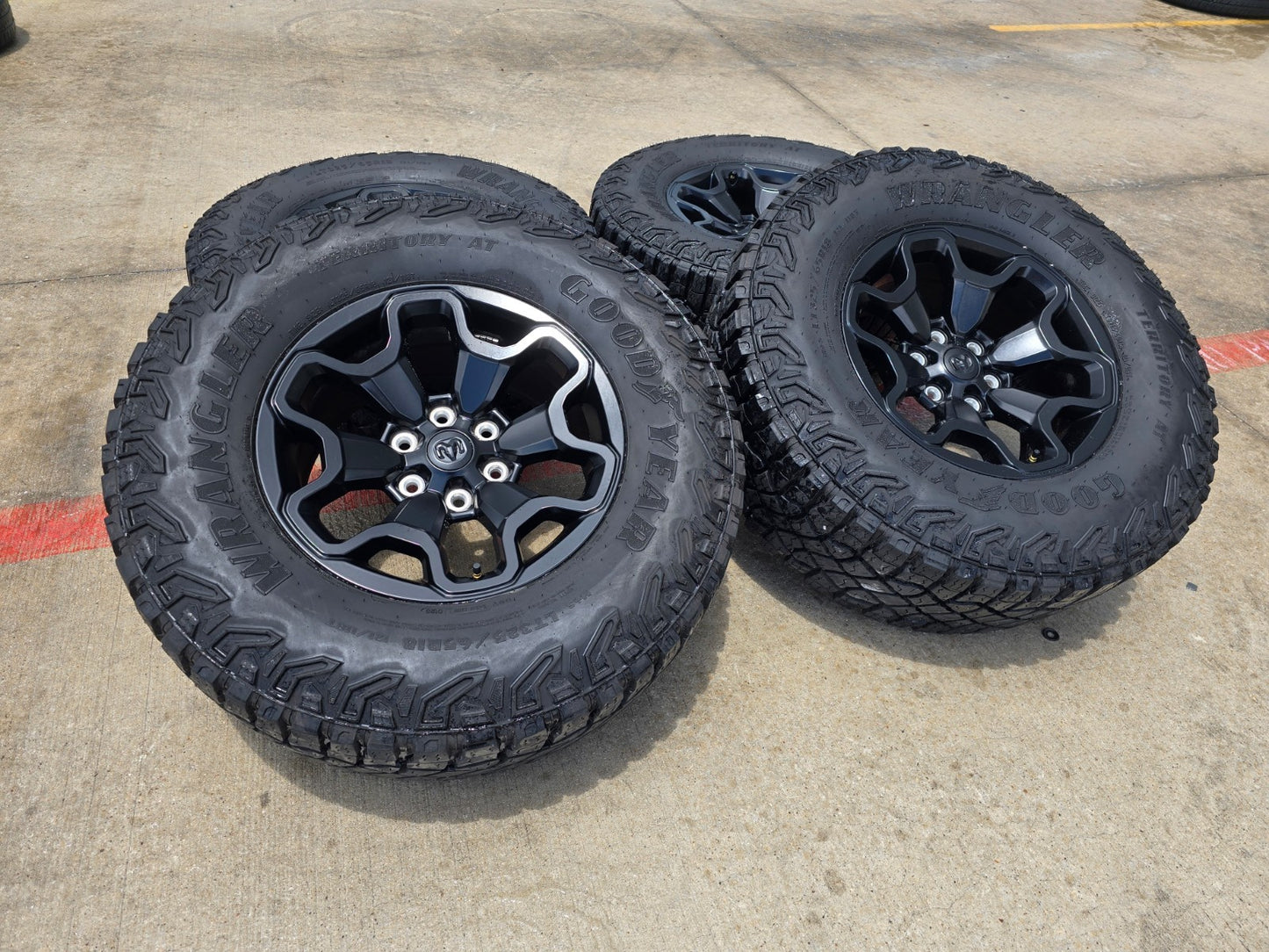 18" Dodge Ram 1500 TRX RHO Black OEM 66002 wheels rims TERRITORY A/T 35"