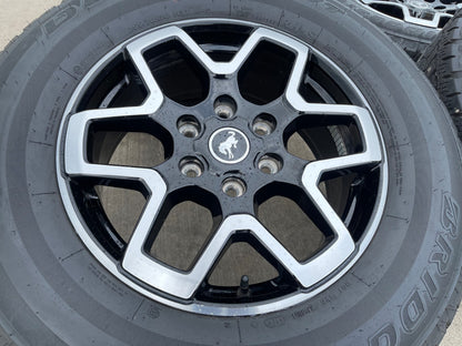 18" Ford Bronco wheels rims tires black 95213 Ranger tires BRIDGESTONE DUELER AT