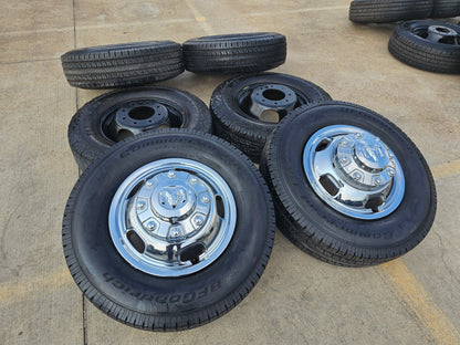 17" Dodge Ram 3500 Dually Laramie 8x200 wheels rims 2703 2704 OEM tires