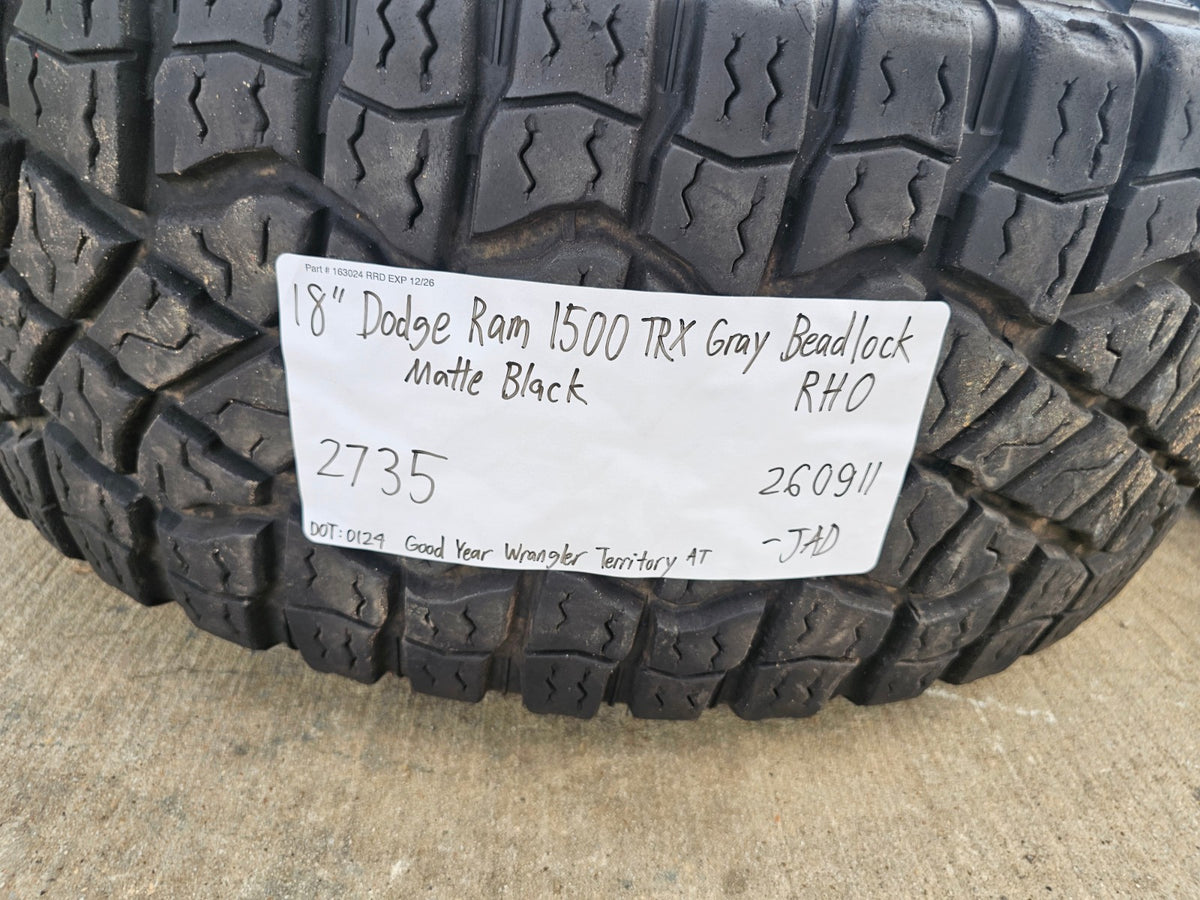 18" Dodge Ram 1500 TRX Beadlock OEM 2735 RHO wheels rims SET 2024 2025 2026