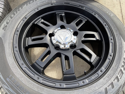 20" Toyota Tundra Sequoia T FORCE TSS TRD OEM black wheels rims 5x150 PIRELLI
