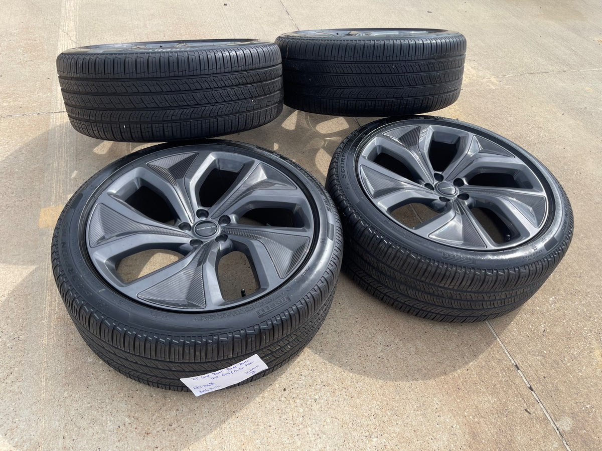 23" Land Rover Range CARBON OEM 72386 wheels rims SET 2025 2026 2027 PIRELLI NEW