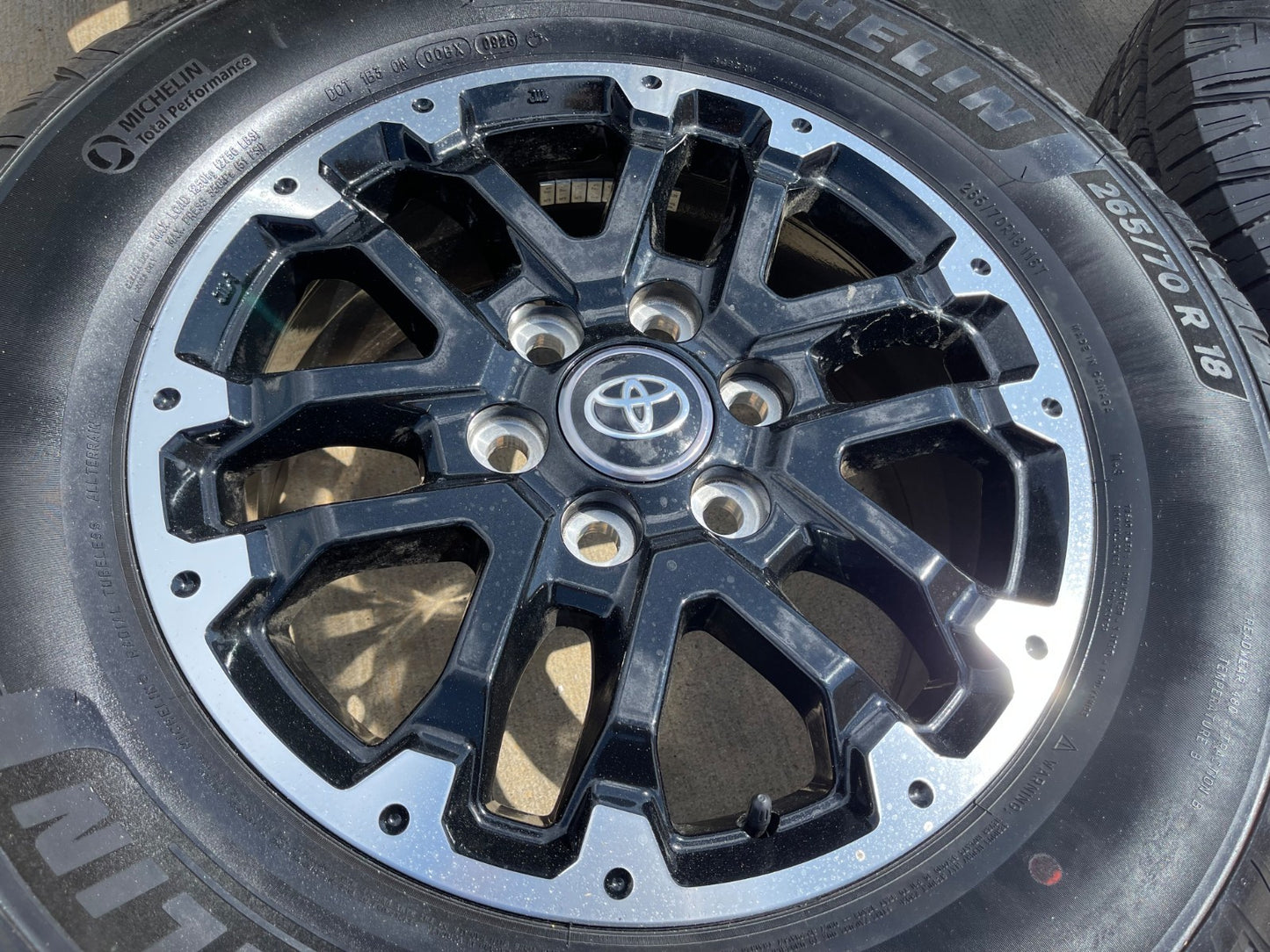 18" Toyota Tundra TRD OEM black wheels rims 75273 Sequoia SET MICHELIN NEW