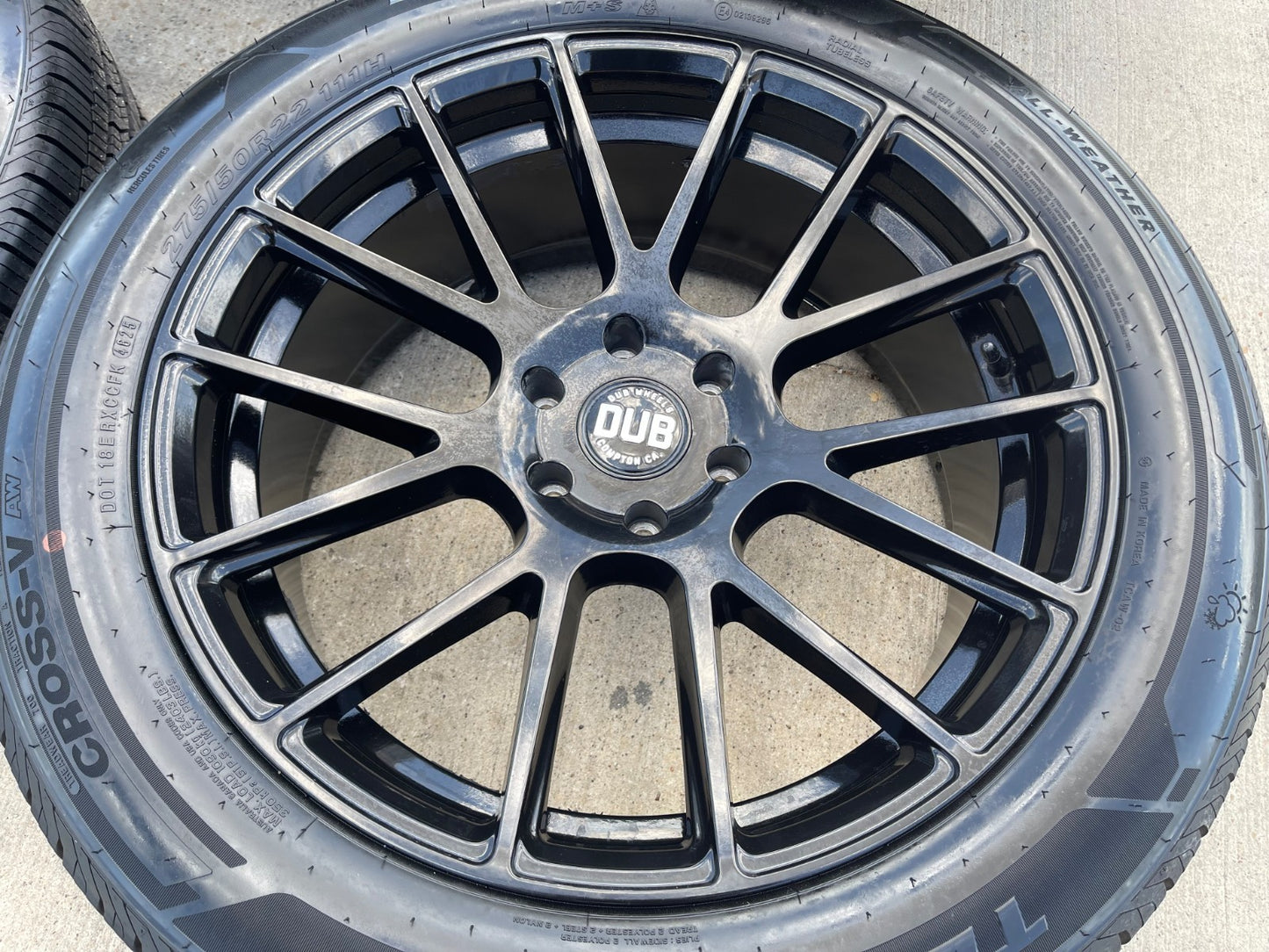 22x9 22" DUB Luxe S205 Chevy Silverado RAM wheels rims 6x139 6x5.5 tires SET