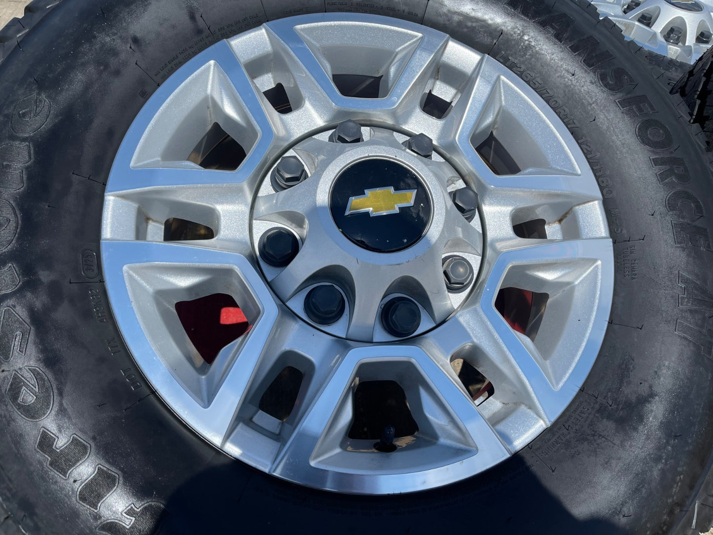 17" Chevy Silverado GMC Sierra 2500 OEM 5948 wheels rims FIRESTONE A/T SET NEW