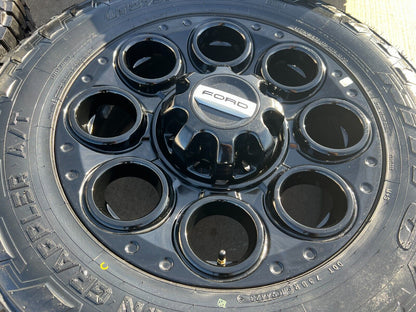 20" Ford F-250 F-350 OEM black TREMOR wheels rims 10299 A/T tires 2024 2025 NEW