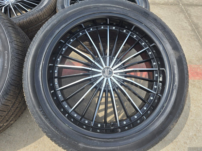 22" 22x9 2Crave N26 Jeep Grand Cherokee L Dodge Durango wheels rims tires