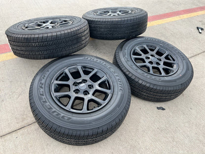 18" Jeep Gladiator Overland OEM black wheels rims Wrangler 9241 tires