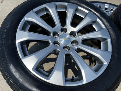 22" Chevy Silverado High Country OEM 5922 wheels rims Tahoe BRIDGESTONE NEW