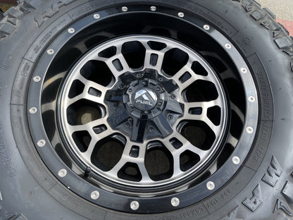 18" 18x9 Fuel Crush D561 Jeep Wrangler wheels rims 5x114.3 5x4.5 5x5 5x127 35"