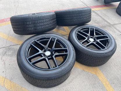 21" Mercedes GLE AMG OEM black wheels rims 85491 85490 tires