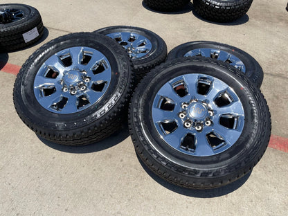 20" Ford F-250 King Ranch Lariat OEM 10100 rims wheels CHROME NEW BRIDGESTONE