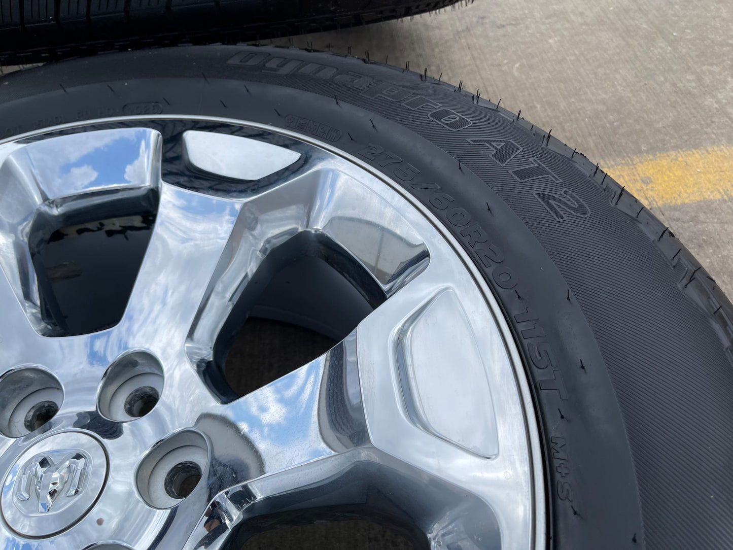 20" Dodge Ram 1500 OEM Laramie CHROME 2680 wheels rims 2025 2026 Hankook AT2 NEW