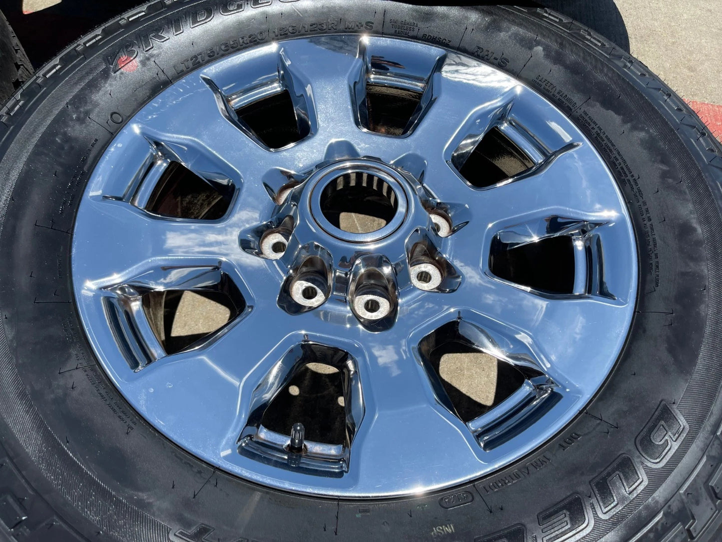 20" Ford F-250 King Ranch Lariat OEM 10100 rims wheels CHROME NEW BRIDGESTONE