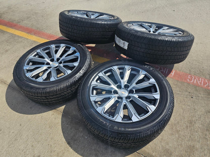 22" Chevy Tahoe Silverado Suburban OEM wheels rims 2025 2026 NEW MICHELIN