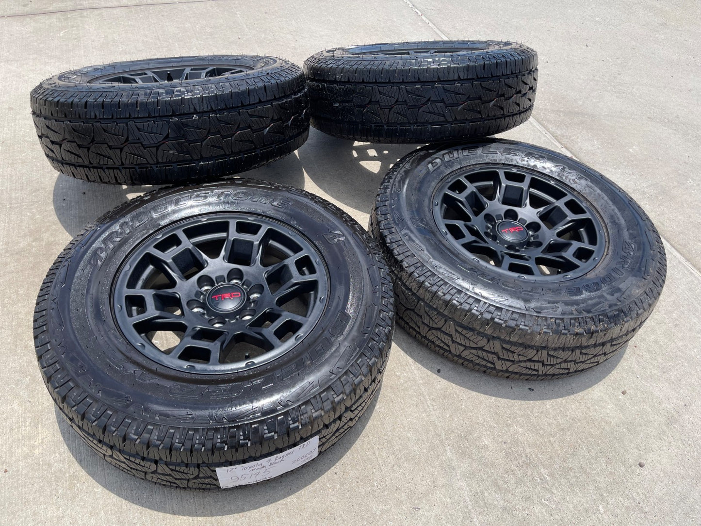 17" Toyota Tacoma 4Runner OEM wheels rims black SET TRD FJ BRIDGESTONE A/T NEW
