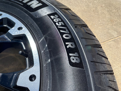 18" Toyota Tundra TRD OEM black wheels rims 75273 Sequoia SET MICHELIN NEW