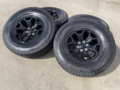 18" Dodge Ram 1500 TRX RHO Black OEM 66002 wheels rims SET HANKOOK A/T2 35"