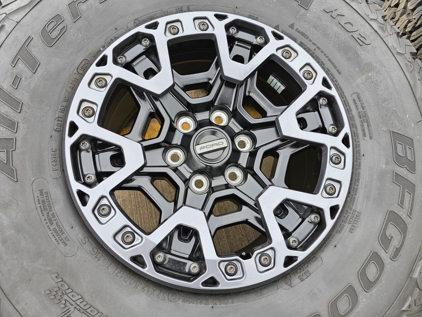 (5) 17" Ford F-150 Raptor R OEM BEADLOCK rims wheels 2024 2025 2026 2027 BFG NEW