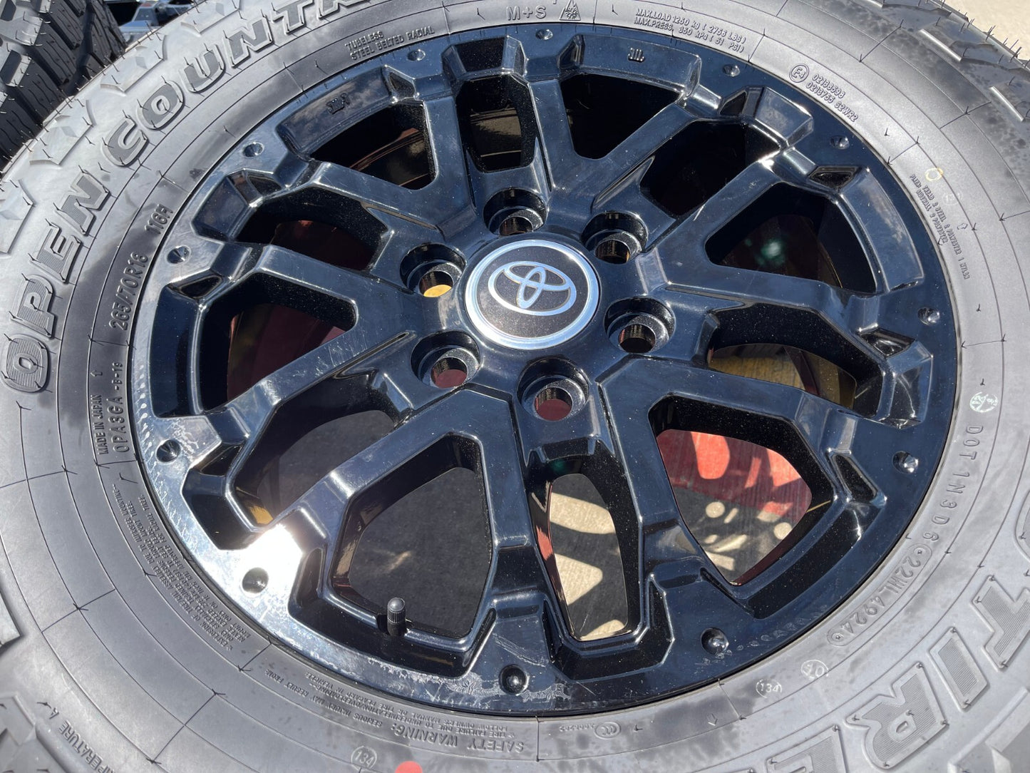 18" Toyota Tundra TRD OEM black wheels rims 75273 Sequoia 2024 2025 TOYO AT3 NEW