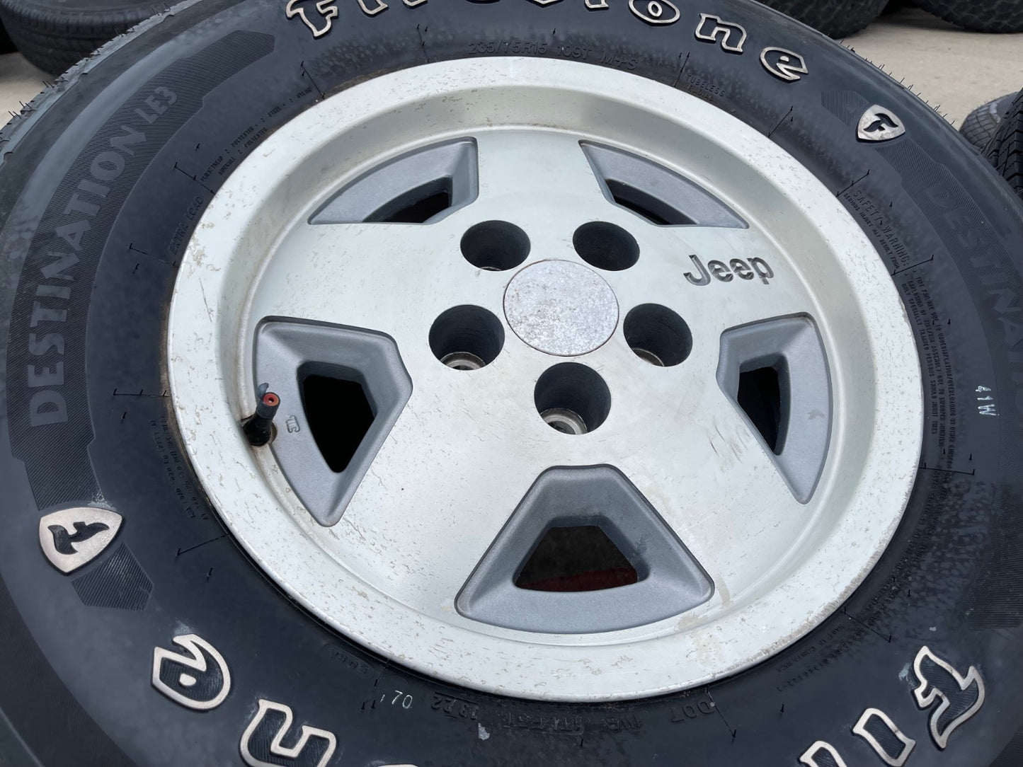 15" Jeep Wrangler Cherokee Comanche Wagoneer wheels rims 1512 OEM 5x4.5 tires