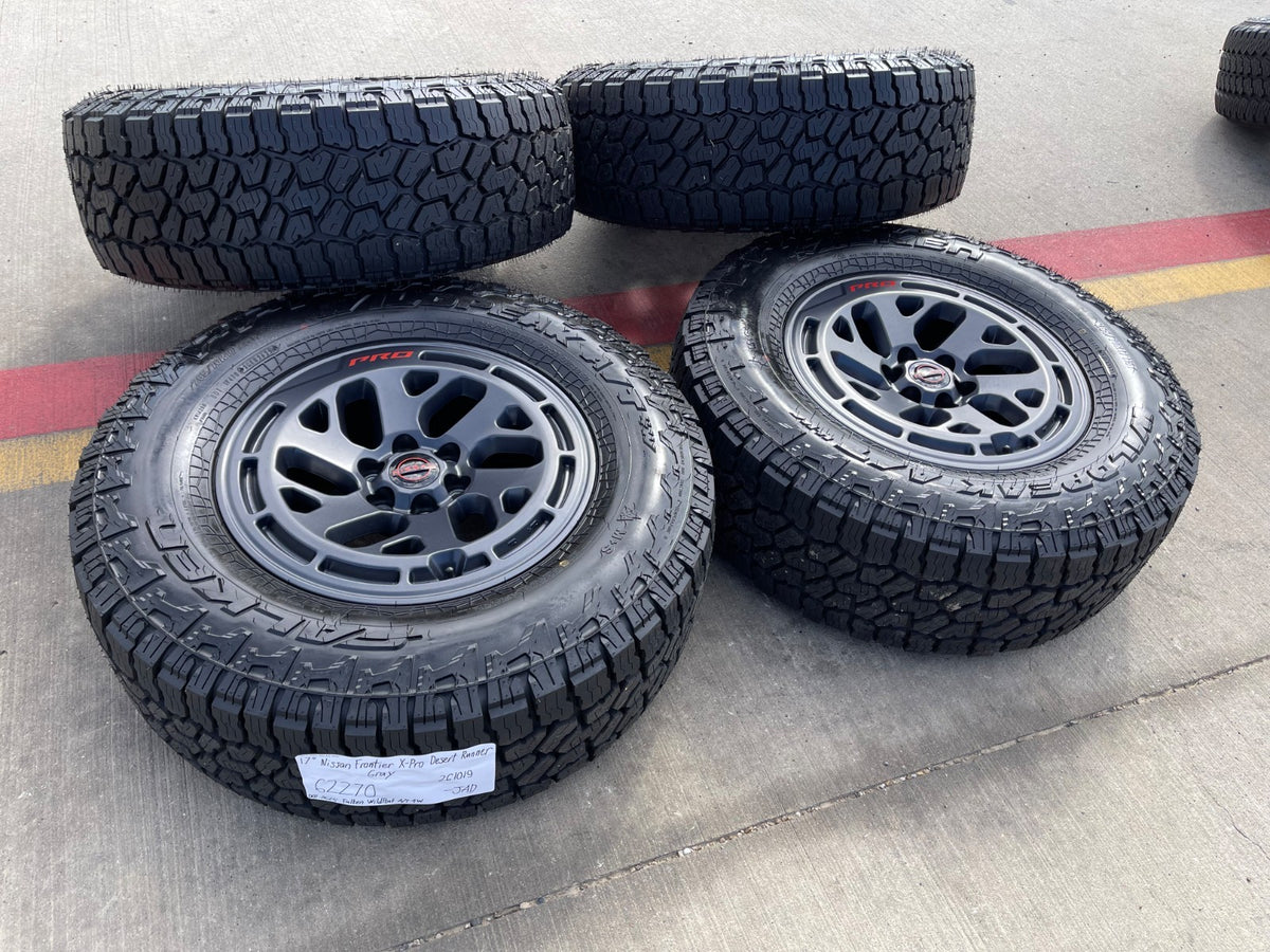 17" Nissan Frontier X-PRO OEM 62270 Desert Runner wheels rims FALKEN A/T4 NEW