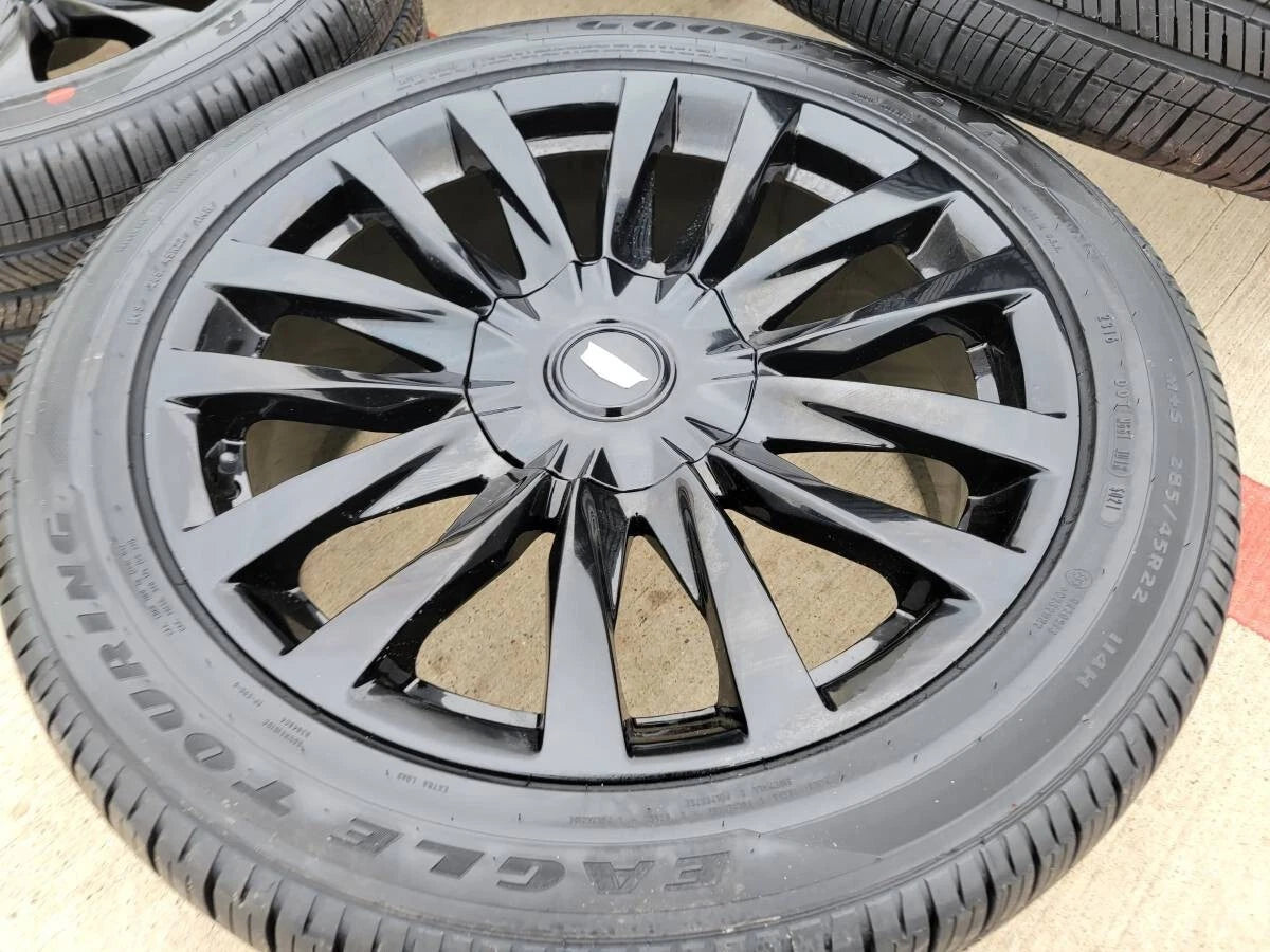 22" Cadillac Escalade OEM Black wheels rims 4873 95026 Tahoe Silverado NEW