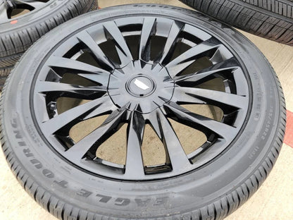 22" Cadillac Escalade OEM Black wheels rims 4873 95026 Tahoe Silverado NEW