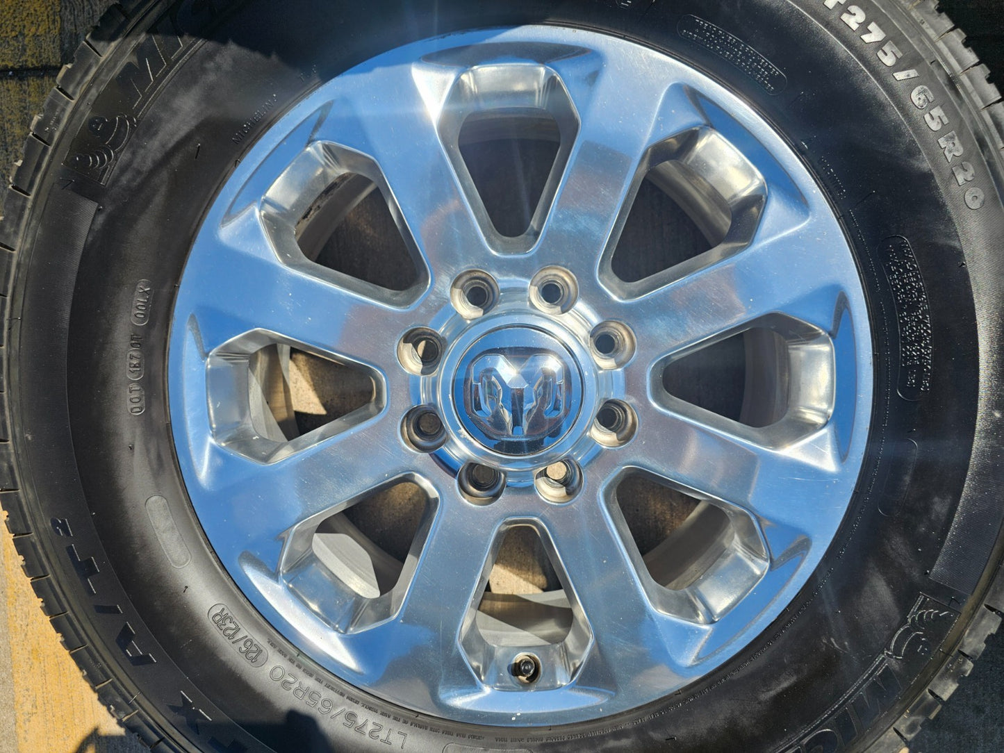 20" Dodge Ram 2500 3500 LARAMIE OEM 2700 wheels rims tires MICHELIN