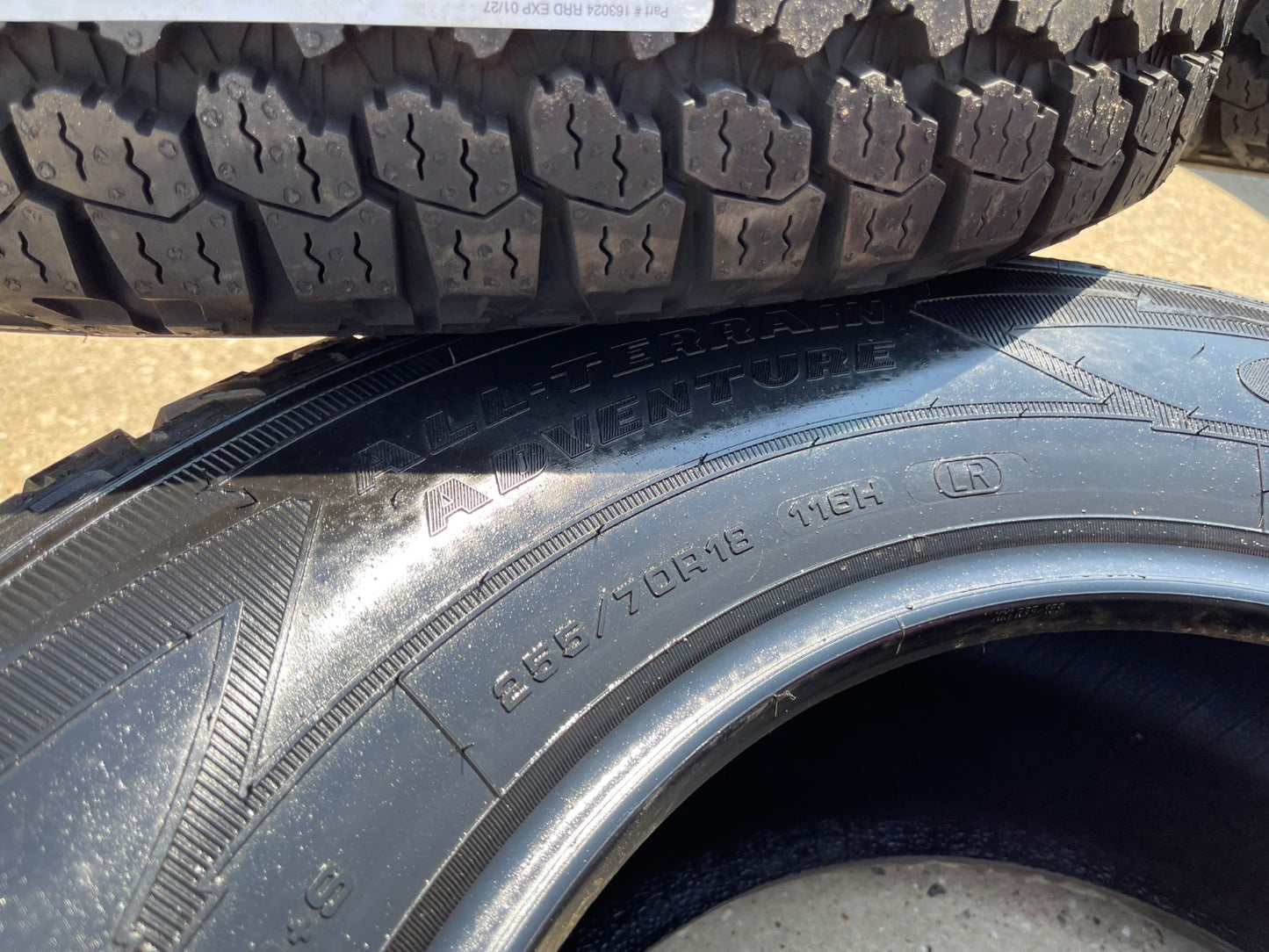 (4) 255/70/18 Goodyear Wrangler A/T tires 255/70R18 LR 116HTAKE OFFS NEW