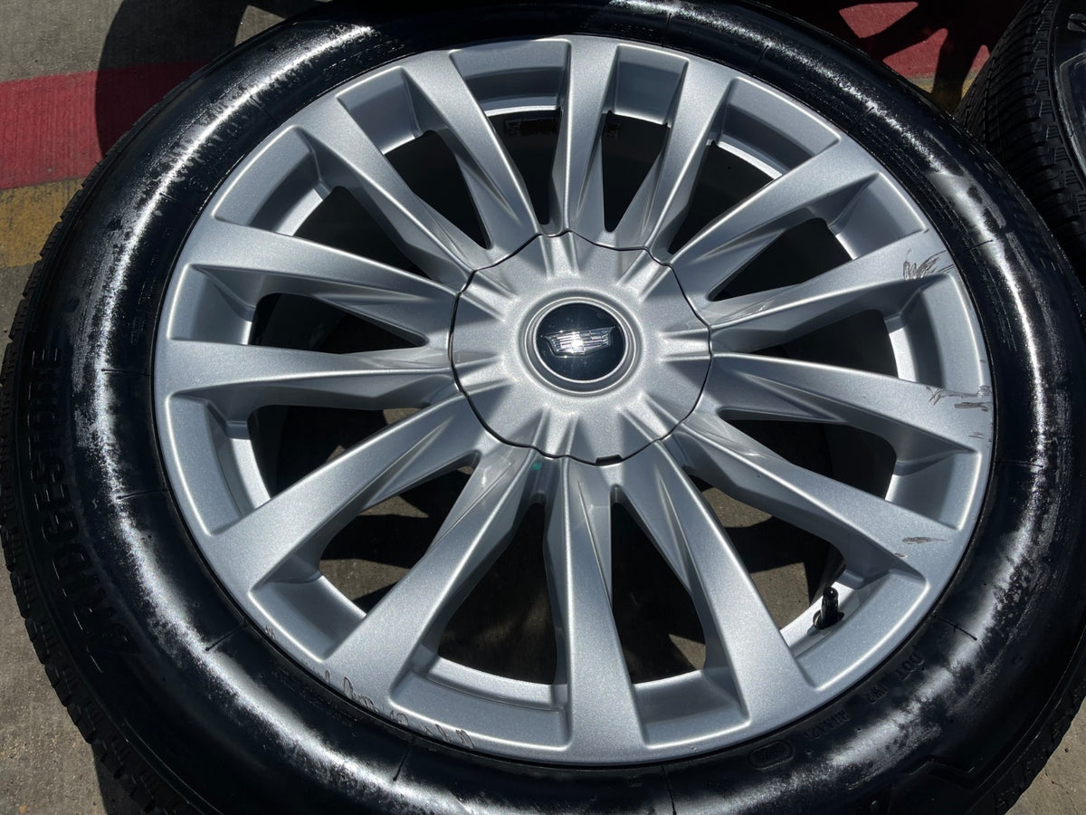 22" Cadillac Escalade Platinum OEM wheels rims 95026 4873 tires SET BRIDGESTONE