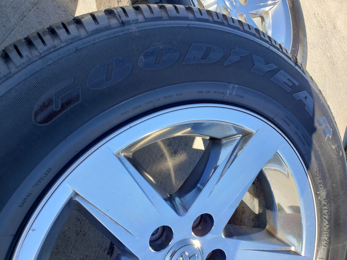 20" Dodge Ram 1500 OEM wheels rims 2364 chrome tires GOODYEAR