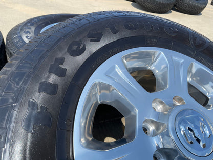 18" Ram 2500 3500 Laramie Power Wagon OEM 2692 wheels rims FIRESTONE H/T2 SET