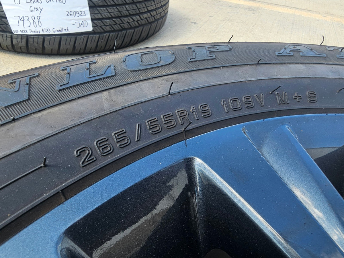 19" Lexus GX460 GX470 OEM 74388 wheel rim tire DUNLOP single spare